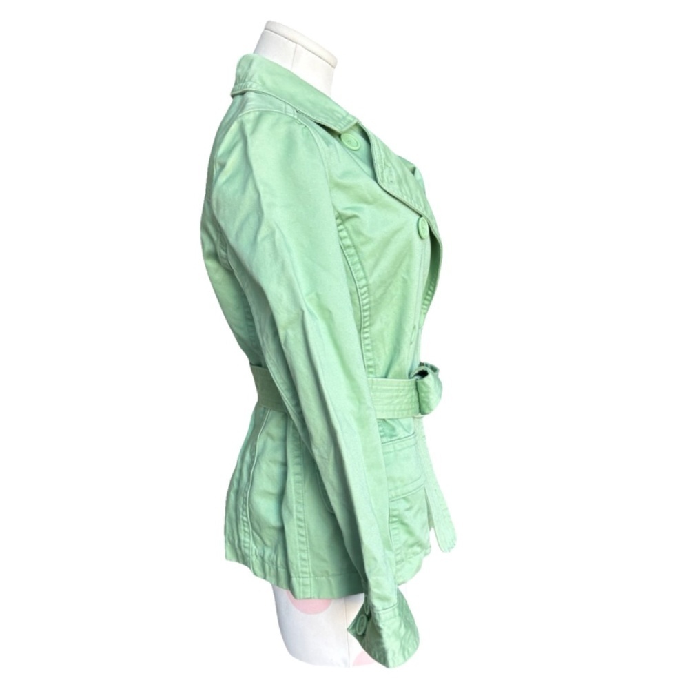 Gap Mint Green Short Trench Coat- size Small - Picture 5 of 7